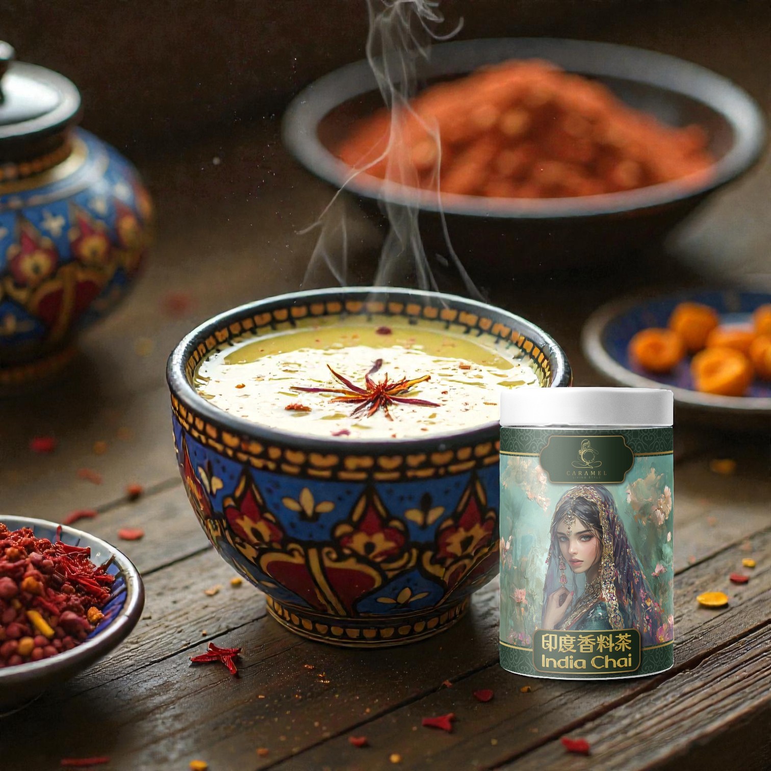 Kesariya Chai <br> 藏紅花金韻調和茶 <br> 手煮印度奶茶基底|藏金暖香的日常儀式