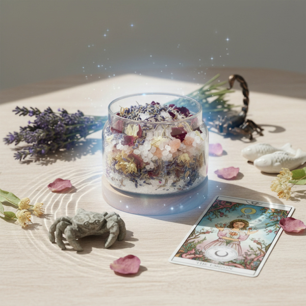 【水象星座】<br>巨蟹、天蠍、雙魚<br>情緒療癒海鹽<br>Emotional Healing<br>薰衣草 玫瑰 菩提花<br>找回心的重量與柔軟｜適合為情緒打造專屬結界