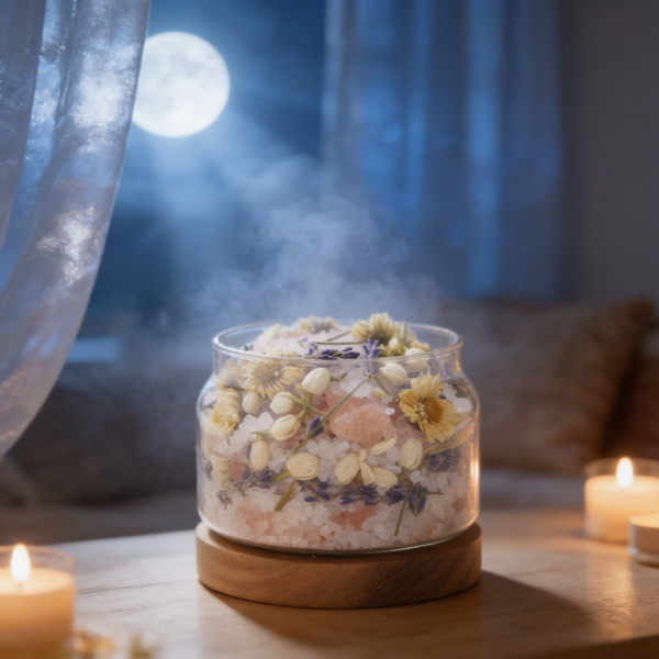 【五行】水<br>流動安撫海鹽<br>Flow & Soothe<br>薰衣草 茉莉 菊花<br>情緒安撫儀式鹽｜內在支持象徵