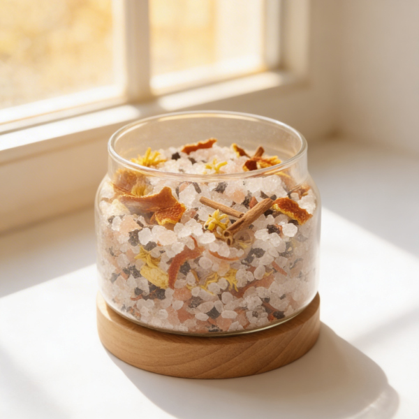 迎接豐盛海鹽<br>Abundance<br>桂花 肉桂 橘子<br>招財能量海鹽｜安心與底氣