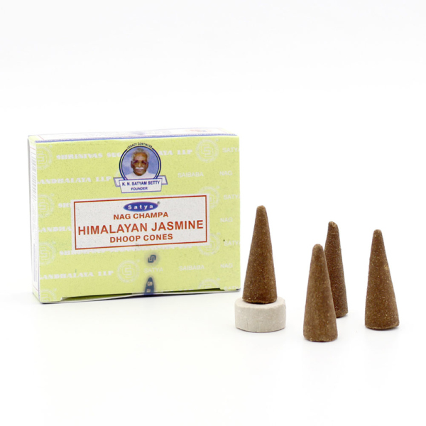 Satya<br>喜馬拉雅茉莉塔香<br>Himalayan Jasmine Dhoop Cone<br>含香椎塔座<br>空間療癒儀式香氛